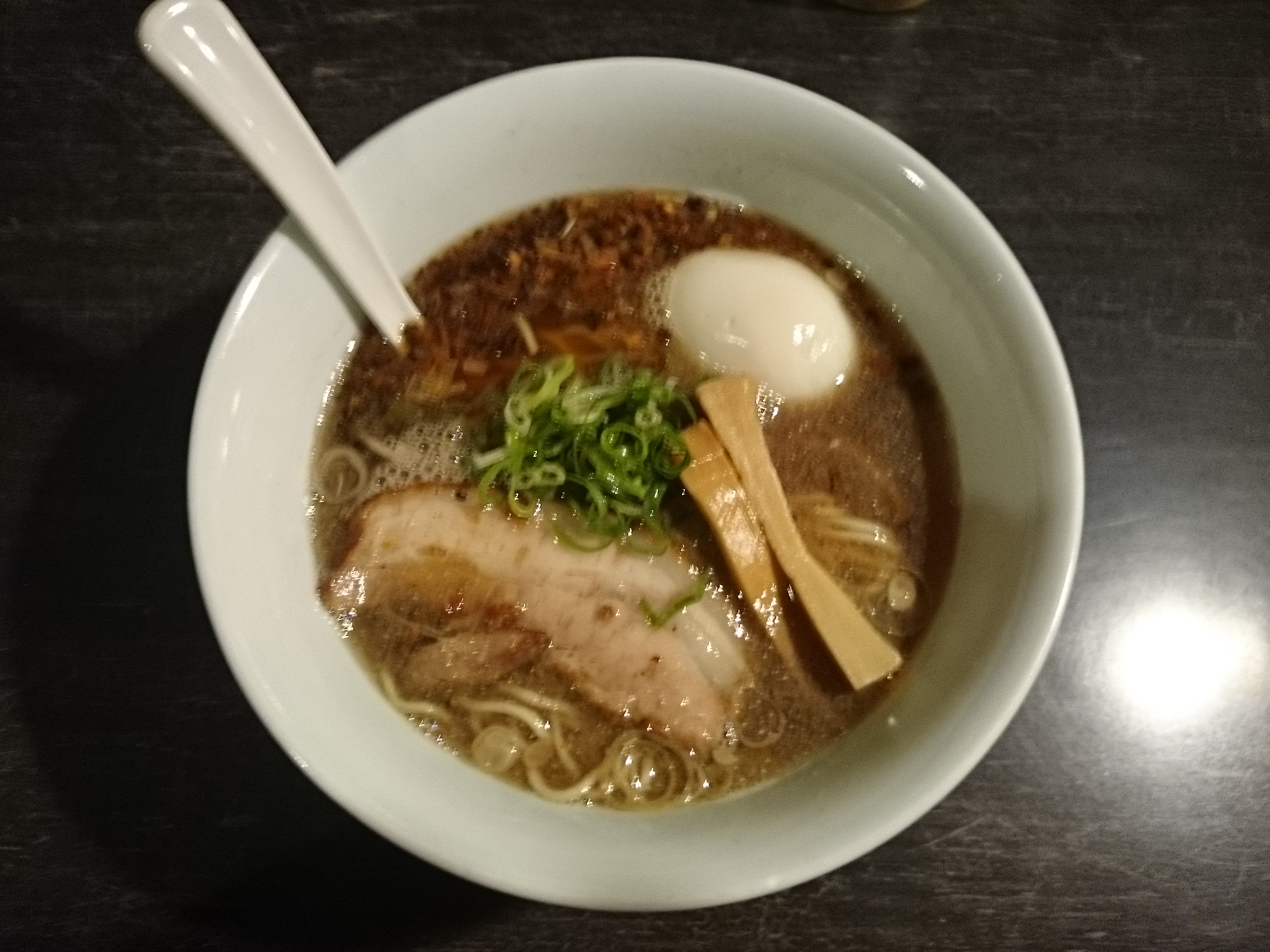 醤油煮干しらぁ麺／味付玉子